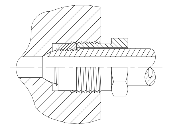 M110-EH机型，锥形螺纹连接件